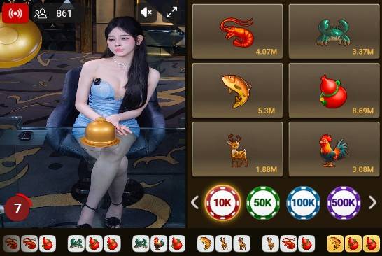 Livestream game Bầu cua tôm cá